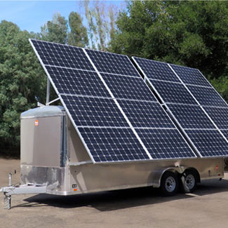 large solar generator deployed