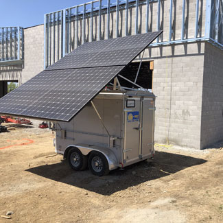 solar generator at construction site