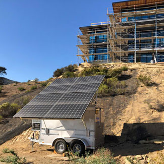 solar generator at job site